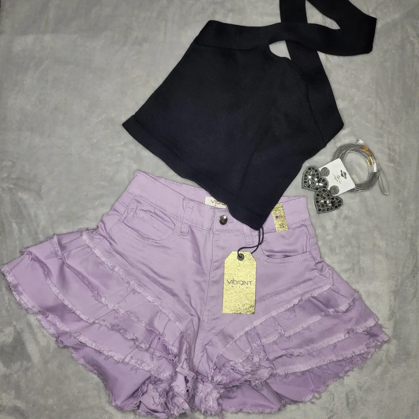 Vibrant Denim Shorts