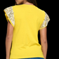 PLUS Ruffle Sequins SLV Top