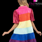 Rainbow Colorblock Midi Dress