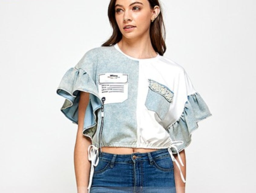 Denim & T-shirt Top